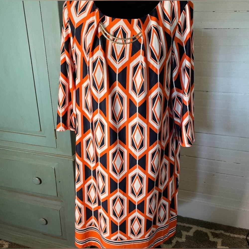 🎈PerCeptions geometric print dress